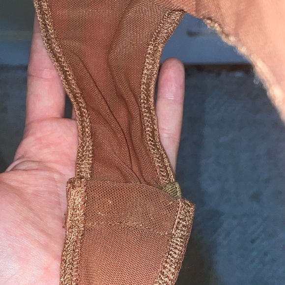 Astr Brown Green White Bodysuit with Vertical Stripes Flattering Flowy Tank NWT - Picture 12 of 12